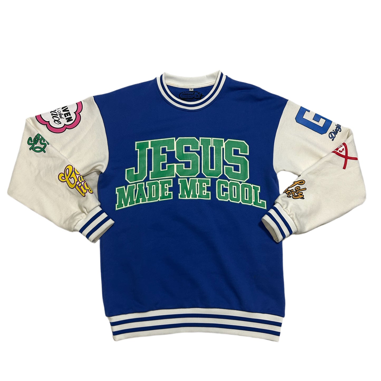 Jesus Made Me Cool – Oversized Varsity Crewneck
